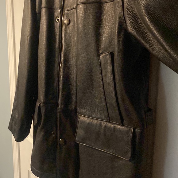 GENUINE BEAUTIFUL BROWN LEATHER JACKET - Picture 4 of 8